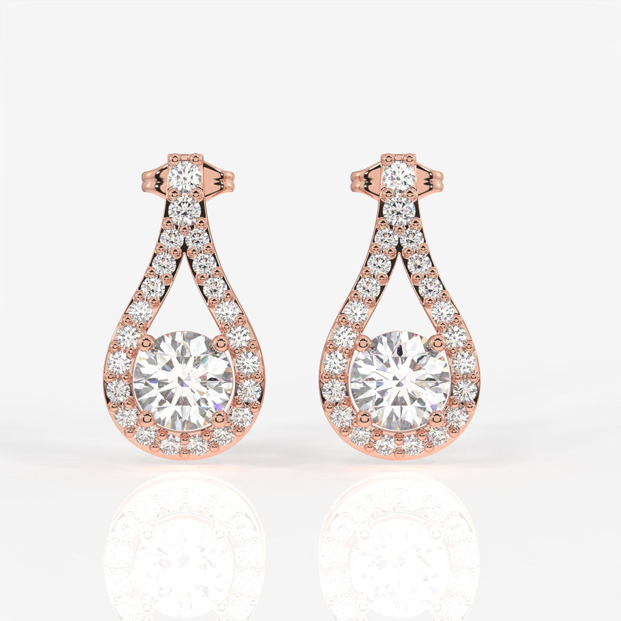 Shop Twilight Sparkle Lab Grown Drop 14k Gold Earrings