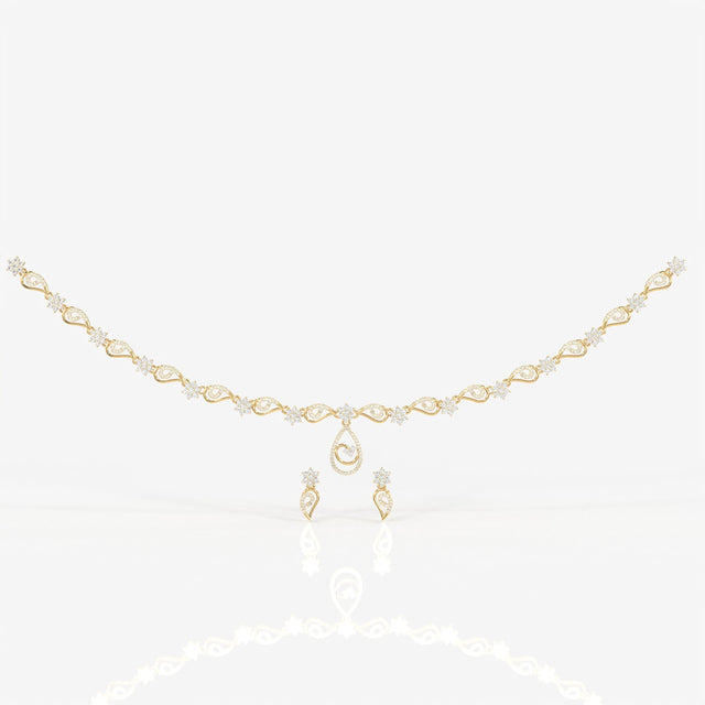 Round Cut Moissanite Diamond Wedding Sterling Silver Necklace