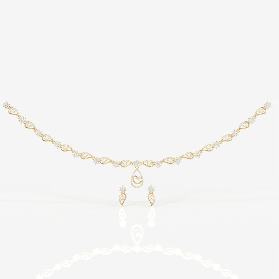 Round Cut Moissanite Diamond Wedding Sterling Silver Necklace