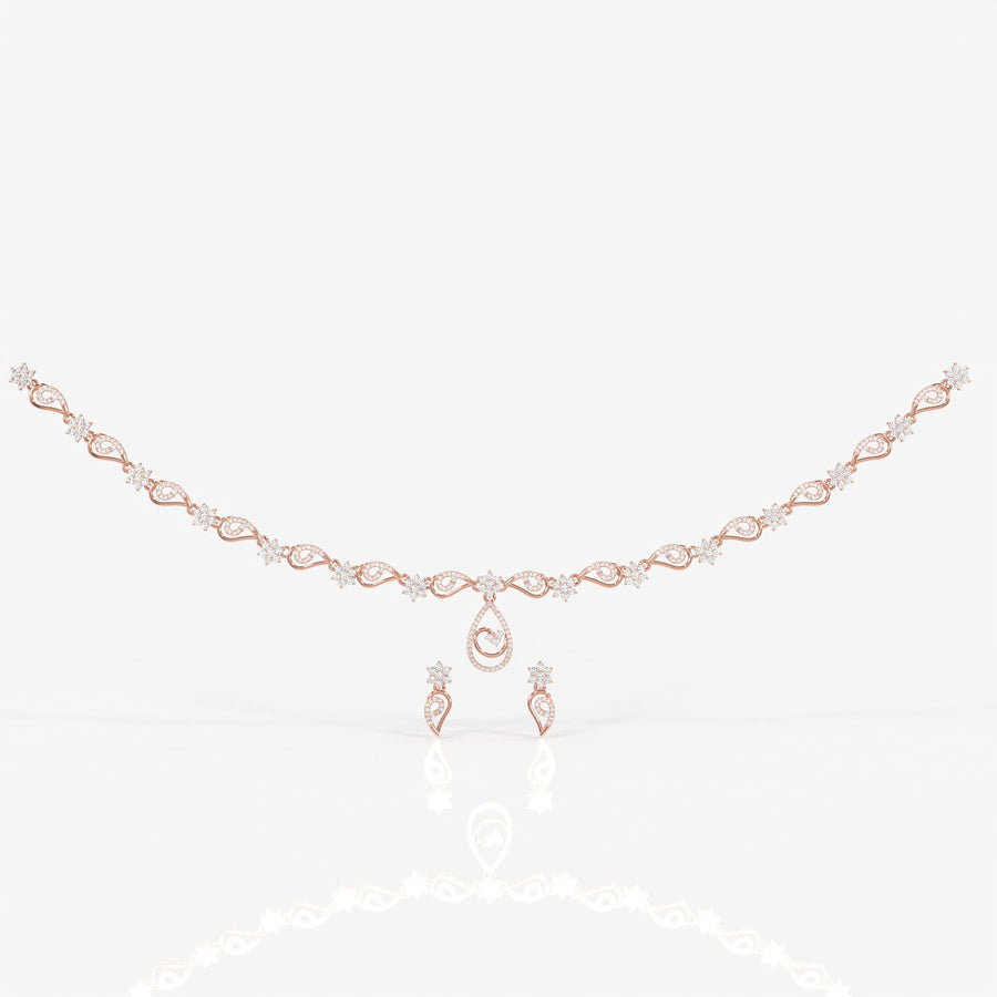 Round Cut Moissanite Diamond Wedding Sterling Silver Necklace
